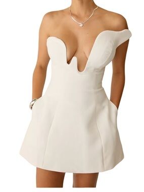 Bardot NWT Rosalyn Hourglass Mini Dress Orchid White Size 4